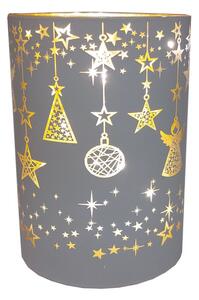 Svícen skleněný svítící LED ozdoby 9305402A