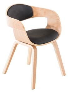 Židle King, dřevěné nohy natura Barva Černá