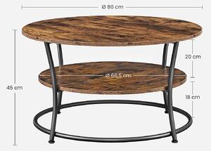 VASAGLE Konferenční stolek kulatý 80 cm