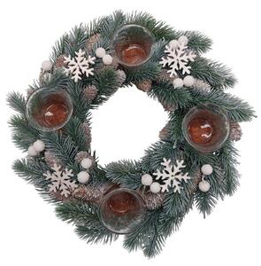 Adventní věnec vločky 35cm 3001204