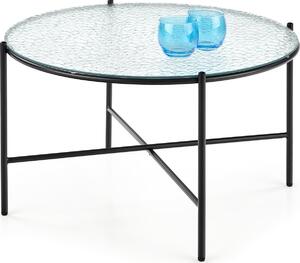 Konferenční stolek ROSE - průhledné sklo / černý