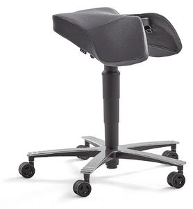 AJ Produkty Sedlová židle EPSOM, s houpací mechanikou, šedá