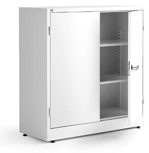 AJ Produkty Kovová skříň STYLE, 1000x1000x400 mm, bílá, bílé dveře