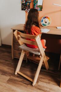 Dřevěná rostoucí židle pro děti VENDY přírodní - Transparentní lak