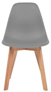 Jídelní židle 2 ks šedé plast
