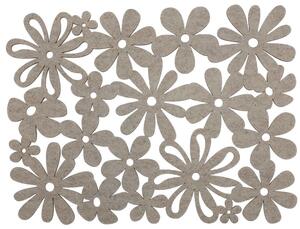Prostírání filcové květy taupe 40 * 30cm 1000801B