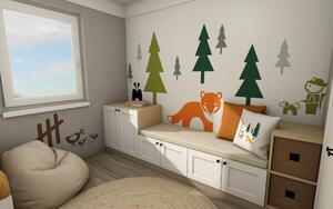 Pieris design Slepička s kuřátky - samolepky na zeď bílá
