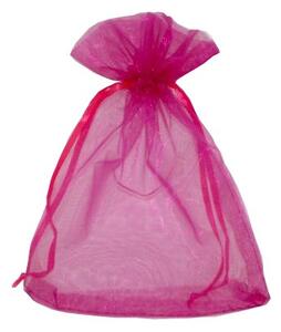Dárkový sáček organzový 15 x 20 cm fuchsia 3ks 8701103