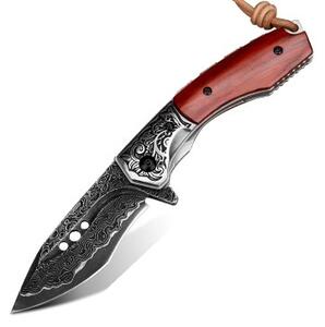 KnifeBoss damaškový zavírací nůž Rosewood VG-10