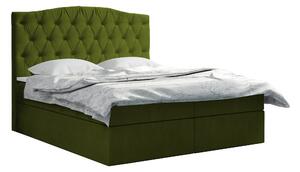 Čalouněná postel CARRY 90x200 cm Odstín látky: Olivová (Fresh 12) - eTapik