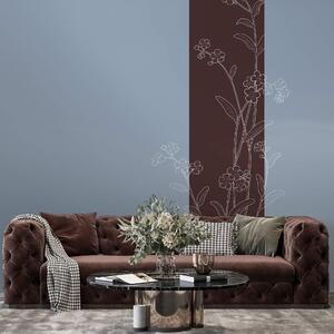Fototapeta Elegantní květiny na dvoubarevném pozadí, Moderní fototapety, Populární fototapety, t00413v3 - Tapeko.co.cz