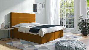 Čalouněná postel CLARE 90x200 cm Odstín látky: Hořčicová (Riviera 41) - eTapik