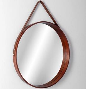 Tutumi - Kulaté zrcadlo Loft - hnědá - 50 cm