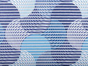 Koupelnová pěnová rohož / předložka PRO-035 Modro-bílé vlnky - metráž šířka 65 cm