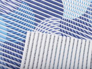 Koupelnová pěnová rohož / předložka PRO-035 Modro-bílé vlnky - metráž šířka 65 cm