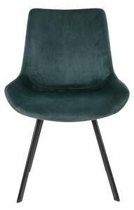 Designová židle Brinley zelený samet - Skladem