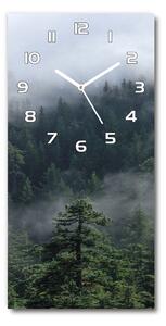 Nástěnné skleněné hodiny Mlha nad lesem pl_zsp_30x60_f_103817714
