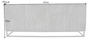 (3259) SCORPION designová komoda masiv akácie šedá 177cm
