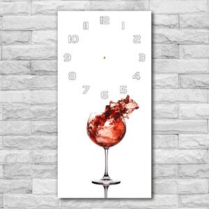Nástěnné skleněné hodiny Sklenice vína pl_zsp_30x60_f_10584966