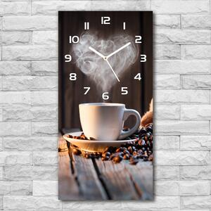 Nástěnné skleněné hodiny Šálek kávy pl_zsp_30x60_f_106321309