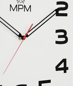 Tradiční dřevěné hodiny bílé/černé MPM E07M.4260.0090