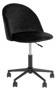 House Nordic Kancelářské křeslo Geneve (Kancelářská židle z černého sametu s černými nohami\n\nHN1207)