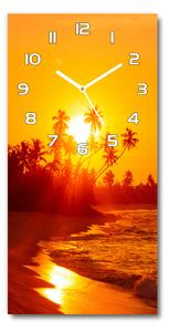 Nástěnné hodiny tiché Tropická pláž pl_zsp_30x60_f_112375136