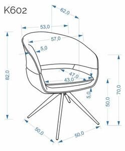 Halmar Jídelní židle / křeslo K602 cappuccino