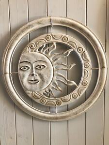 Kovová dekorace slunce v kruhu