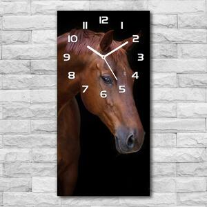 Moderní hodiny nástěnné Hnědý kůň pl_zsp_30x60_f_114030424