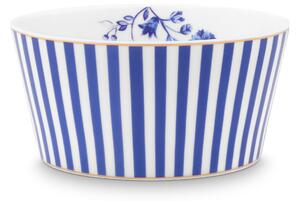 Pip Studio Royal stripes miska ∅12cm, bílo-modrá (miska z tenkostěnného porcelánu)