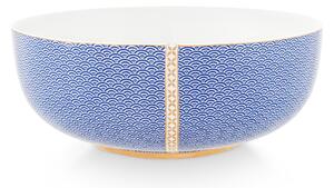 Pip Studio Royal Yerseke Wave miska 23cm, modro-bílá (Velká porcelánová miska)