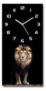 Moderní hodiny nástěnné Portrét lva pl_zsp_30x60_f_118199528