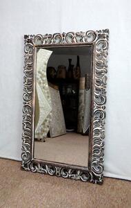 Zrcadlo LUGAR Hňedá tmavá, 100x60cm, exotické dřevo, ruční práce