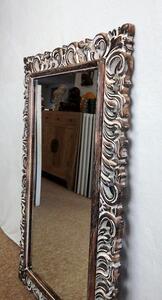 Zrcadlo LUGAR hnědá tmavá, 100x60cm, exotické dřevo, ruční práce
