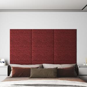 Nástěnné panely 12 ks vínové 60 x 30 cm textil 2,16 m²