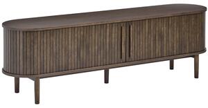 -25 % Dny MOMENTI– Unique Furniture Tmavý dubový TV stolek Meta 180 cm