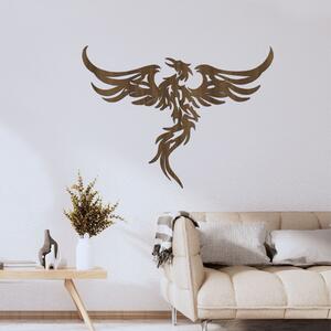 Dřevo života | Dřevěná dekorace Létající Fénix | Rozměry (cm): 40x30 | Barva: Bílá