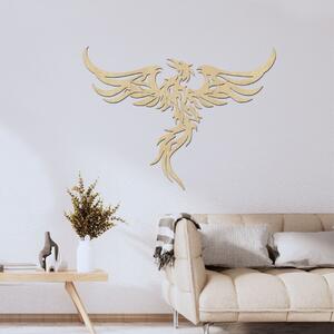 Dřevo života | Dřevěná dekorace Létající Fénix | Rozměry (cm): 40x30 | Barva: Bílá