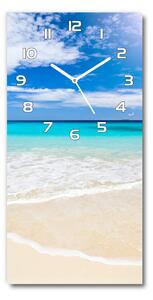 Nástěnné hodiny tiché Tropická pláž pl_zsp_30x60_f_32914566