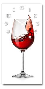 Nástěnné skleněné hodiny Červené víno pl_zsp_30x60_f_61113320