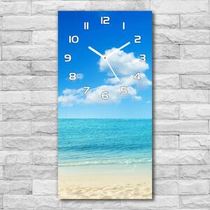 Nástěnné hodiny tiché Tropická pláž pl_zsp_30x60_f_67235061