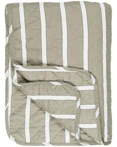 Ib Laursen Bavlněná deka bílo-krémově pruhovaná