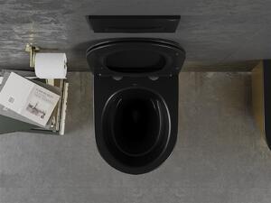 Mexen Lena, závěsná toaletní mísa 480x360x355 mm s pomalu padajícím sedátkem, černá matná - zlatá, 30224076