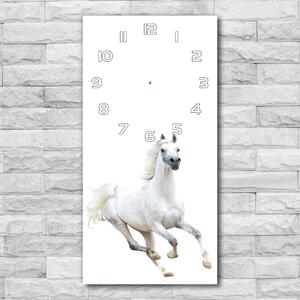 Nástěnné hodiny Bílý kůň ve cvalu pl_zsp_30x60_f_99028092