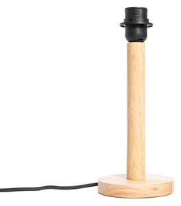 Venkovská stolní lampa dřevěná bez stínidla - Mels