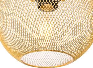 Industriální závěsná lampa zlatá 3-světelná - Flor