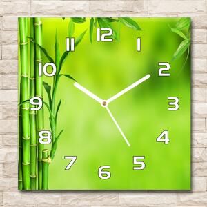 Skleněné nástěnné hodiny čtverec Bambus pl_zsk_30x30_f_101574587