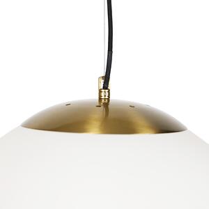 Skandinávská závěsná lampa opálové sklo 40 cm - Ball 40