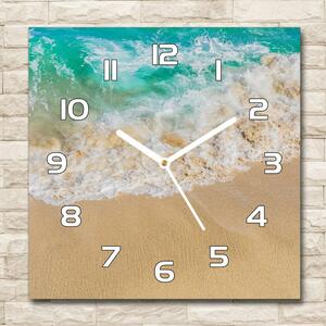 Skleněné hodiny čtverec Pláž a moře pl_zsk_30x30_f_104660725